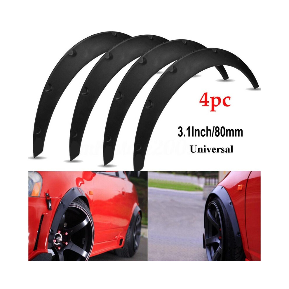 4Pcs 3.1/80Mm Universal Flexible Car Fender Flares Extra Wide Body Wheel 8902774234648