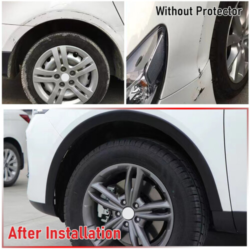 Car Fender Flare Wheel Arch Wing Expander Eyebrow Protector Auto Mudguard 2