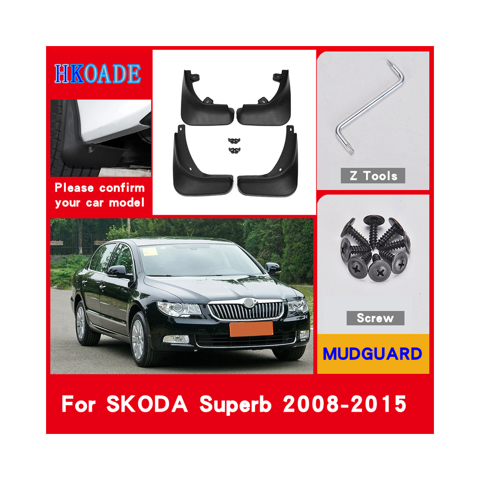 Car Fender Mud Flaps For Skoda Superb 2 Mk2 B6 3T 2015-2008 Mudguards 8902774235256