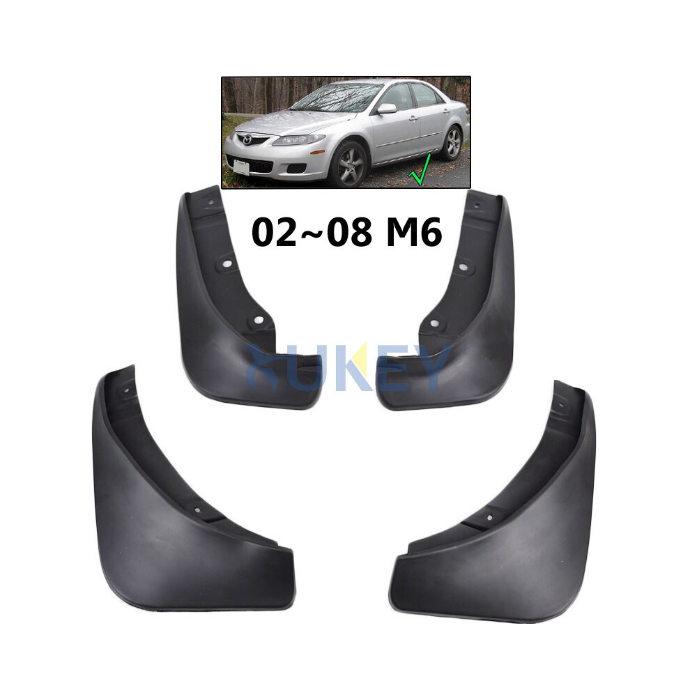 Set Molded Mud Flaps For Mazda 6 Sedan 2003-2008 Gg Mudflaps Splash Guards 8902774235553