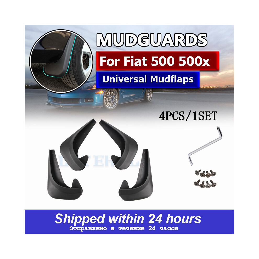 4Pcs Universal Mud Flaps Mudflaps Splash Guards Mudguards Front Rear For 8902774236345