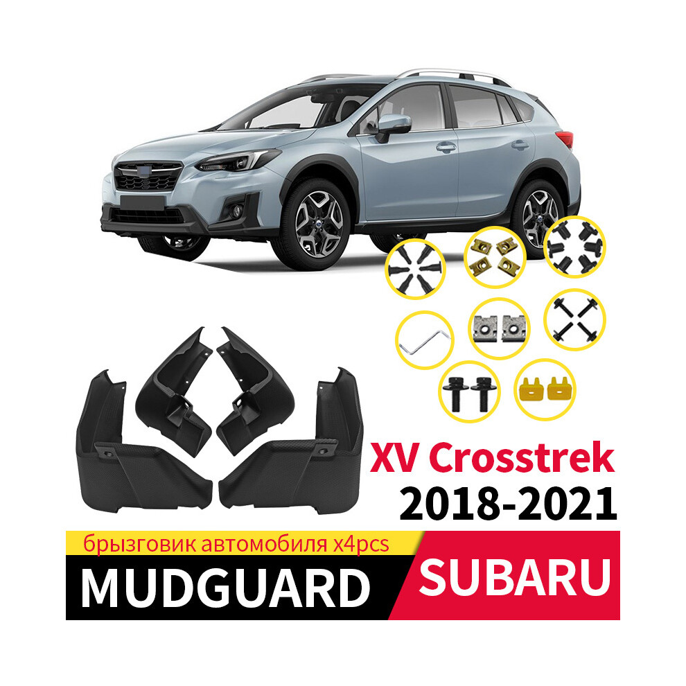 Car Fender For Subaru Xv Crosstrek 2018-2021 Mudguard Mudflaps Dust And 8902774236963