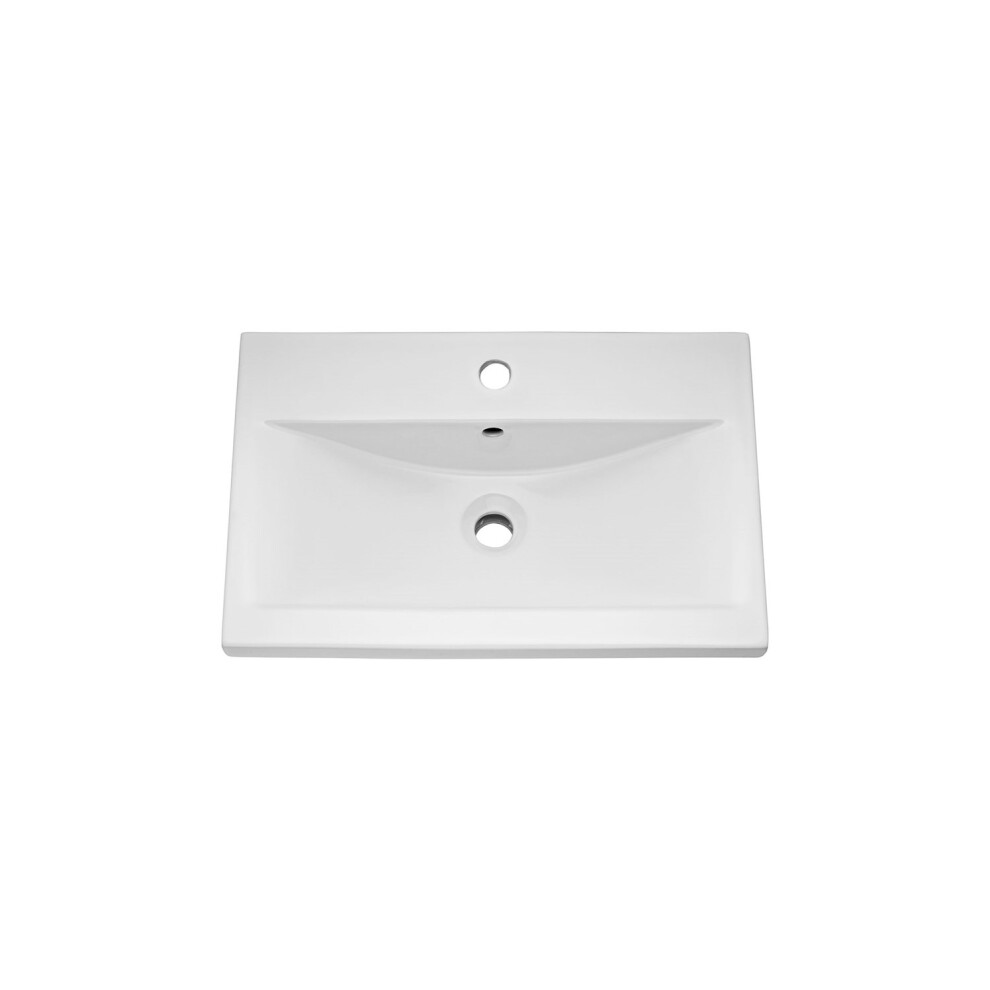 Nes Home 500mm Modern White Mid Edged Basin