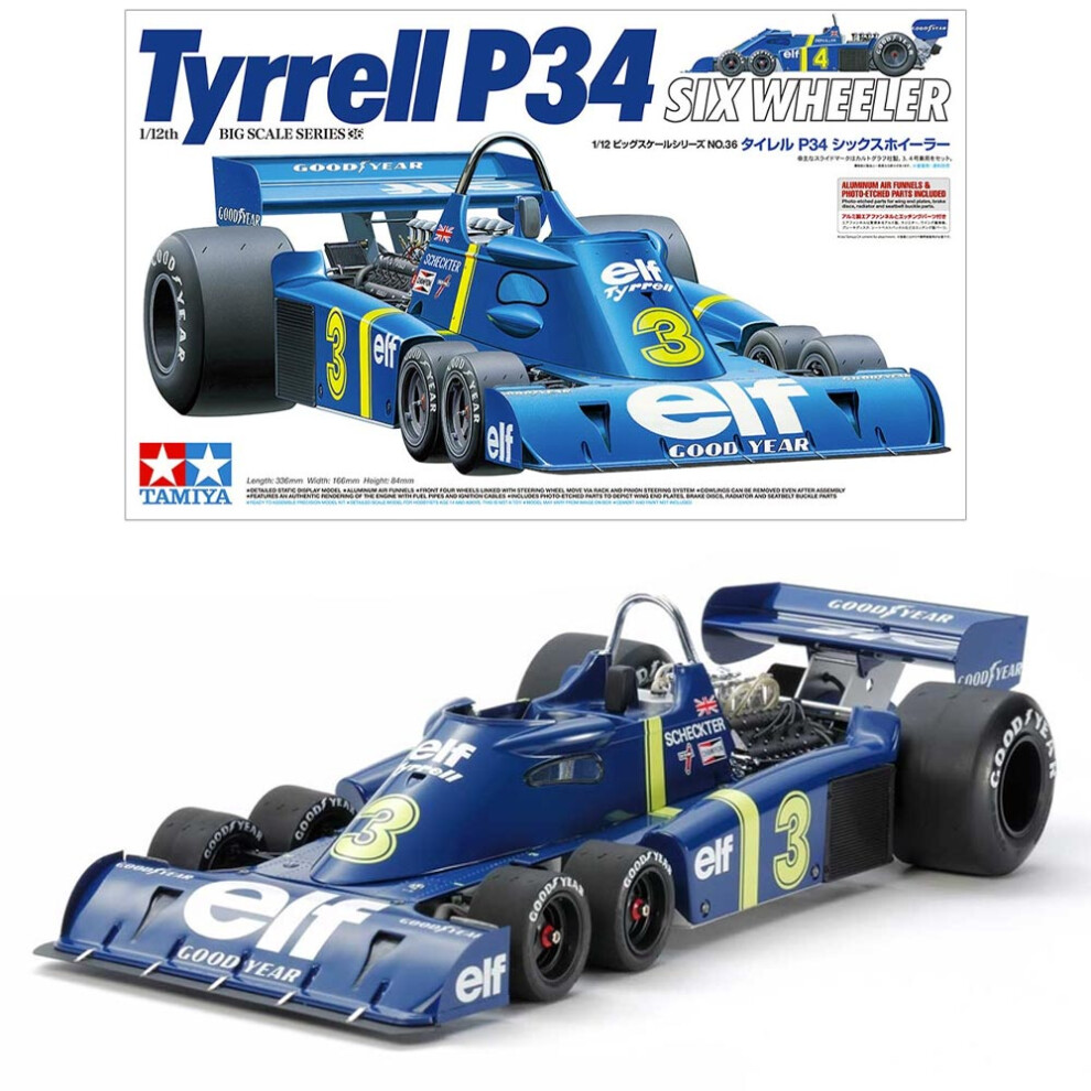 Tamiya 12036 Tyrrell P34 Six Wheeler w/Photo-Etched Parts 1:12 Plastic Model Kit