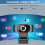 Webcam 1080P com Microfone Câmera Usb Hd com Visualização de 105 com Correção Automática de Luz Plug And Play para 6