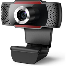 Webcam 1080P avec microphone Caméra USB HD 105 Vue avec correction automatique de la lumière Plug and Play pour