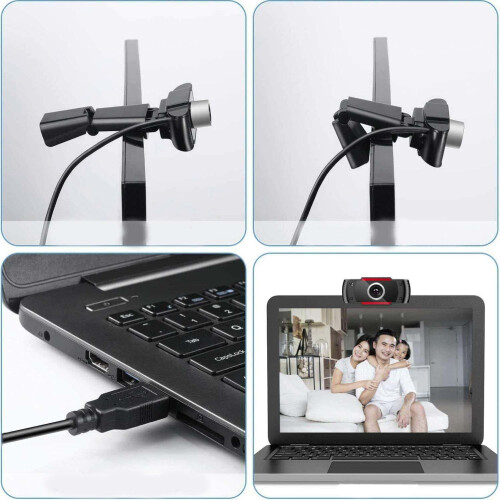 Webcam 1080P com Microfone Câmera Usb Hd com Visualização de 105 com Correção Automática de Luz Plug And Play para 1