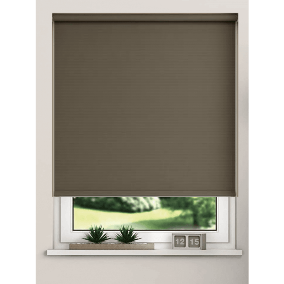 (50cm) Chocolate 100% Thermal Blackout Roller Blind For Windows