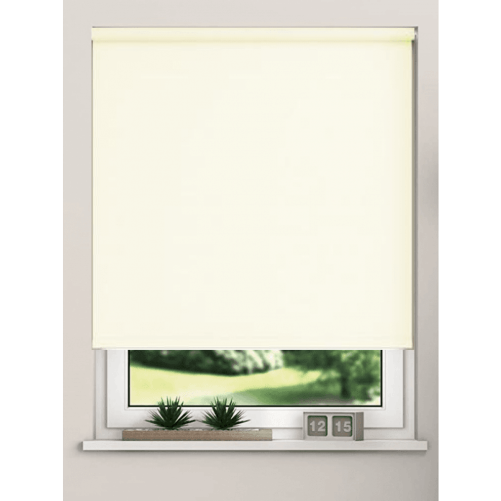Cream Thermal Blackout Roller Blind - 105cm width x 165cm drop | Cream thermal blackout roller blind. 105cm width x 165cm drop. Suitable for recess or face fitting. Energy efficient. - Image 2