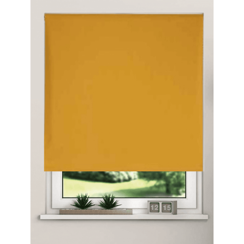 (70cm) Ochre 100% Thermal Blackout Roller Blind For Windows