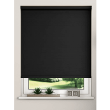 (100cm) Black 100% Thermal Blackout Roller Blind For Windows