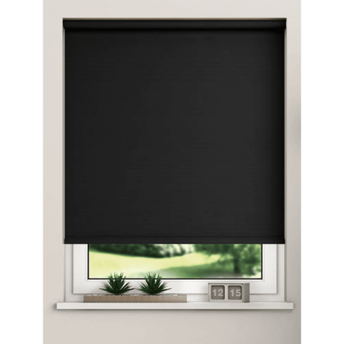 (75cm) Black 100% Thermal Blackout Roller Blind For Windows