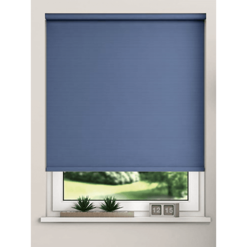 (105cm) Navy 100% Thermal Blackout Roller Blind For Windows