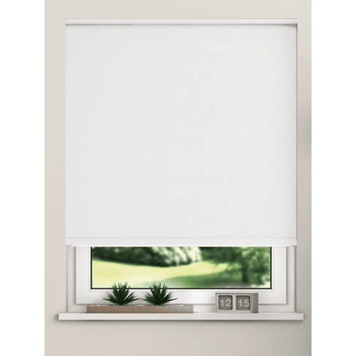 (105cm) White 100% Thermal Blackout Roller Blind For Windows