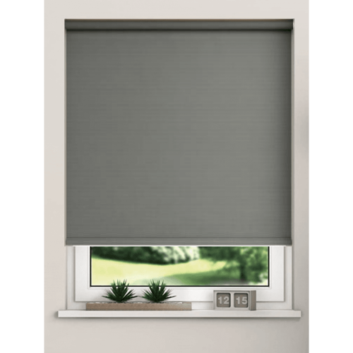 (90cm) Grey 100% Thermal Blackout Roller Blind For Windows