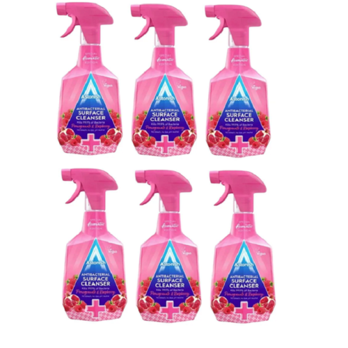Astonish Astonish Antibacterial Surface Cleaner Pomegranate & Raspberry Spray 6 x 750ml
