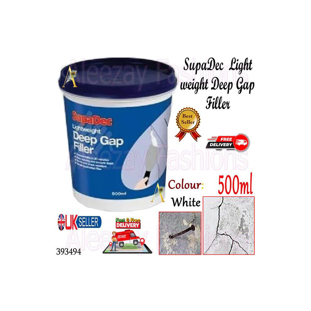 Supadec Multi-Purpose Interior Exterior Crack Lightweight Filler 500Ml 5017193034946