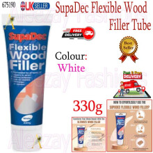 SupaDec Flexible Wood Filler Tube Hole Gap Crack Adhesive 330g White