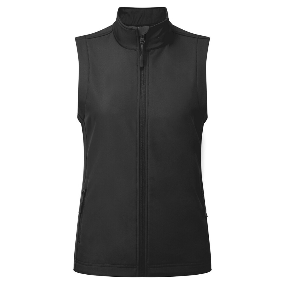 (3XL, Black) Premier Womens/Ladies Windchecker Recycled Printable Gilet