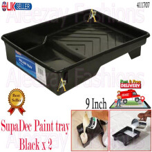 SupaDec DIY Professional 9 inch Plastic Paint Tray British Made x 2