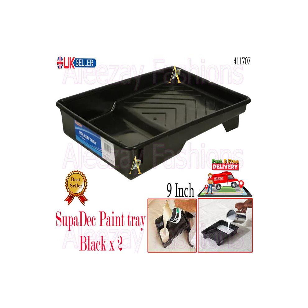 Supadec Diy Professional 9 Inch Plastic Paint Tray British Made X 2 5017193411709