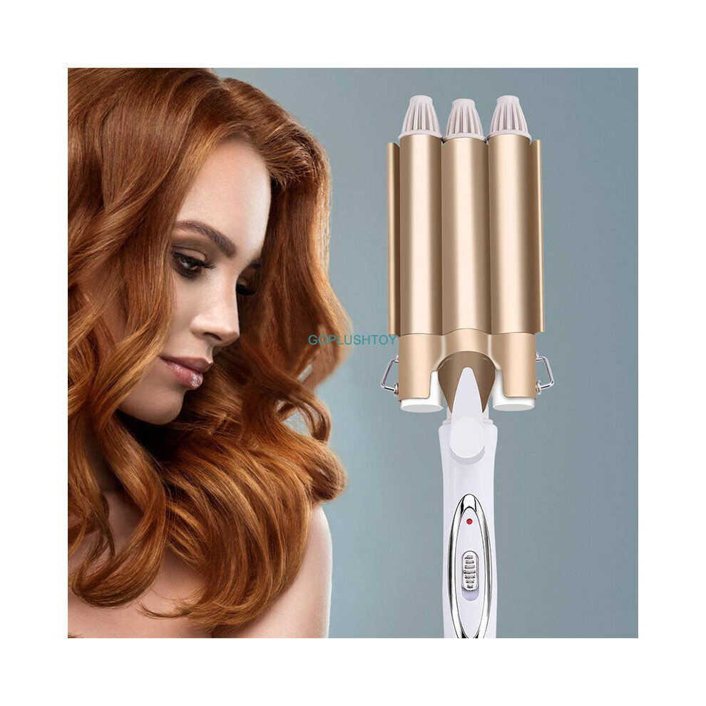 (Gold 25mm) Hair Curler Hair Waver Curling Wands Curling Tongs  Ceramic Curling Iron Gift for Women