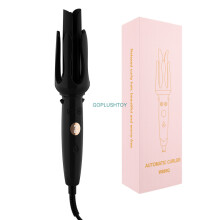 (Black) Cordless Automatic Hair Curler Portable Curling Tongs Rotating Curling Iron Auto Curler