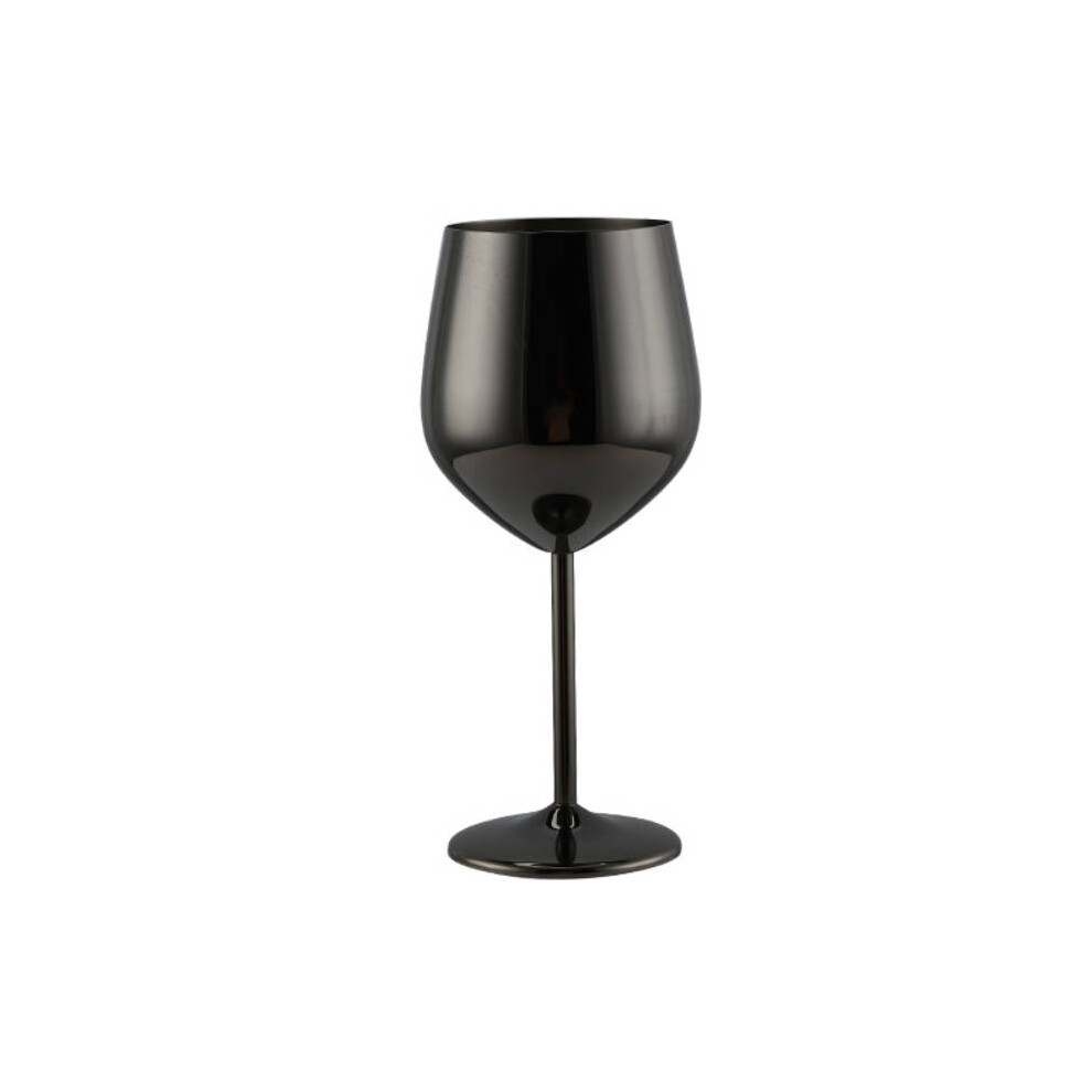 (Black) Steel Stainless Wine Glasses Fashionable Simple Vintage Home Wine Champagne
