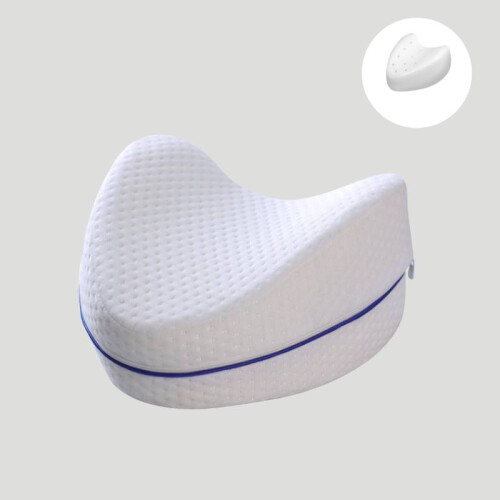 (White) Memory Foam Leg Pillow Orthopaedic Hips Knee Support Cushion Maternity Pillows