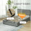 Homcom HOMCOM Double Bed Frame with Storage and Adjustable Velvet Headboard, Grey 5