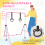 Homcom HOMCOM Adjustable Height Foldable Kids Gymnastics Bar, Pink 2