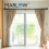 (76-145cm (Black )) Marlow Steel Extendable Quiet Curtain Rod Set 6