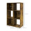 Homcom HOMCOM 6-Cube Bookshelf, Display Shelving Unit for Home Office, Rustic Brown 2