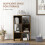 Homcom HOMCOM 6-Cube Bookshelf, Display Shelving Unit for Home Office, Rustic Brown 3