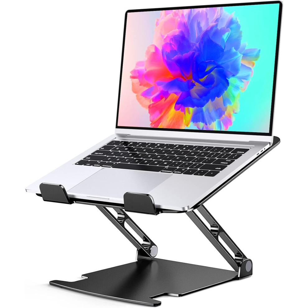 Glangeh Laptop Stand Aluminum Sturdy, Laptop Riser For Desk With 726133429166