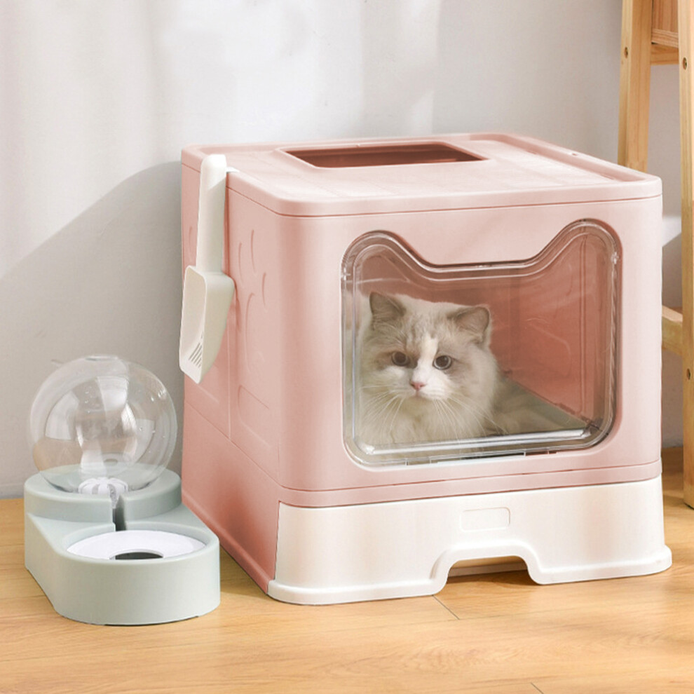 Top Entry Plastic Folding Cat Litter Box