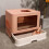 Living And Home Enclosed Folding Plastic Cat Litter Box with Scoop 4