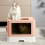 Living And Home Enclosed Folding Plastic Cat Litter Box with Scoop 2