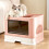 Living And Home Enclosed Folding Plastic Cat Litter Box with Scoop 1