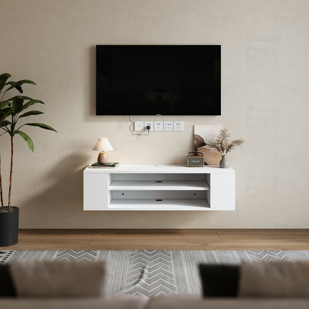 39inch Floating TV Units Stand Wall Mount Media Console Table with Storage Shelf
