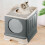 Living And Home Full Enclosed Foldable Cat Litter Box 1