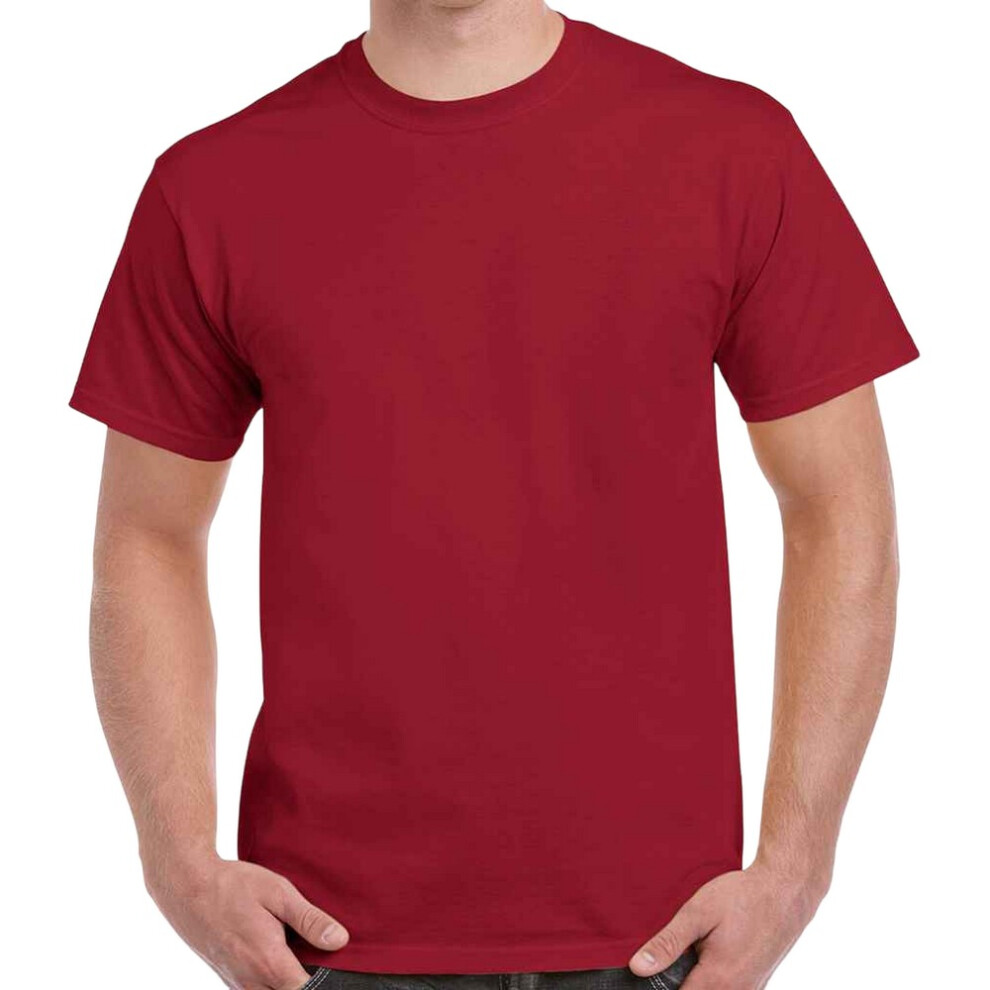 (XL, Cardinal Red) Gildan Mens Heavy Cotton T-Shirt