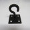 (Black, Pack of 4) Horse Tie Hook on Plates (Rope Chain Tether) 3
