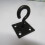 (Black, Pack of 4) Horse Tie Hook on Plates (Rope Chain Tether) 6