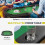 Homcom HOMCOM 8 Player Folding Poker Table with Cup Holders, Metal Base, Green 4