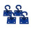 (Blue, Pack of 4) Horse Tie Hook on Plates (Rope Chain Tether) 1