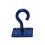 (Blue, Pack of 4) Horse Tie Hook on Plates (Rope Chain Tether) 11