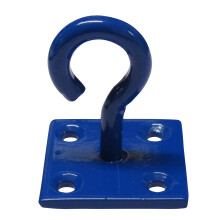 (Blue, Pack of 10) Horse Tie Hook on Plates (Rope Chain Tether)