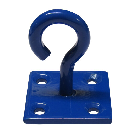 (Blue, Pack of 10) Horse Tie Hook on Plates (Rope Chain Tether)
