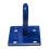 (Blue, Pack of 10) Horse Tie Hook on Plates (Rope Chain Tether) 5